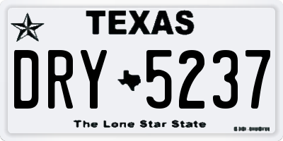 TX license plate DRY5237