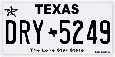 TX license plate DRY5249