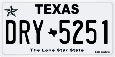 TX license plate DRY5251