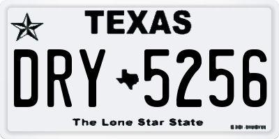 TX license plate DRY5256