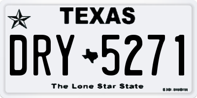 TX license plate DRY5271
