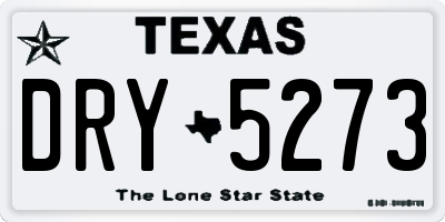 TX license plate DRY5273