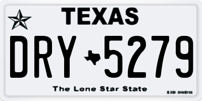 TX license plate DRY5279