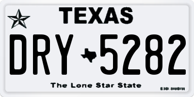 TX license plate DRY5282