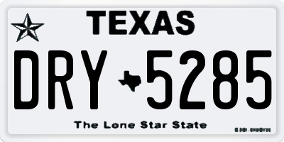 TX license plate DRY5285