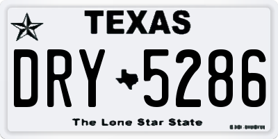 TX license plate DRY5286