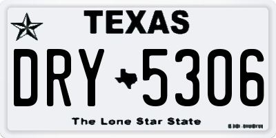 TX license plate DRY5306