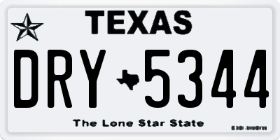 TX license plate DRY5344