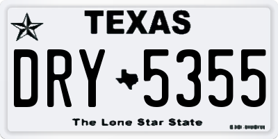 TX license plate DRY5355