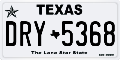 TX license plate DRY5368