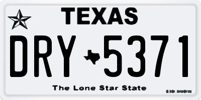 TX license plate DRY5371