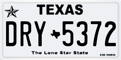 TX license plate DRY5372