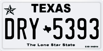 TX license plate DRY5393