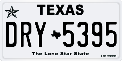 TX license plate DRY5395