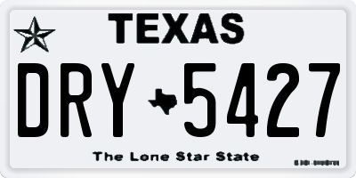 TX license plate DRY5427