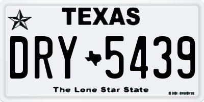 TX license plate DRY5439