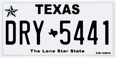 TX license plate DRY5441