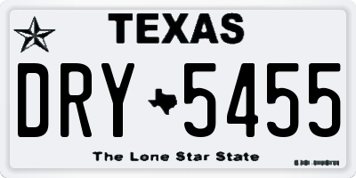 TX license plate DRY5455
