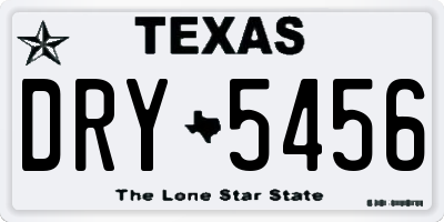 TX license plate DRY5456