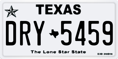 TX license plate DRY5459