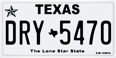 TX license plate DRY5470