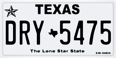 TX license plate DRY5475