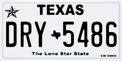 TX license plate DRY5486