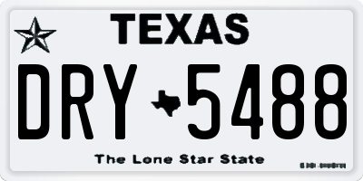 TX license plate DRY5488