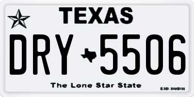 TX license plate DRY5506