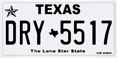 TX license plate DRY5517