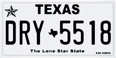 TX license plate DRY5518
