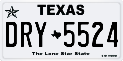 TX license plate DRY5524
