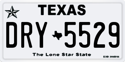 TX license plate DRY5529