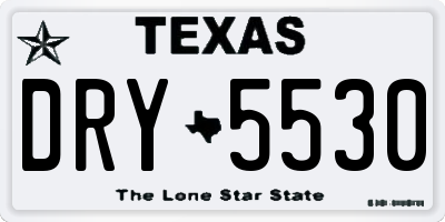 TX license plate DRY5530