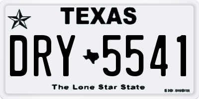 TX license plate DRY5541