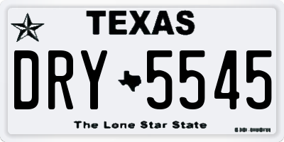 TX license plate DRY5545