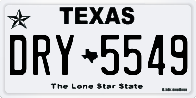 TX license plate DRY5549