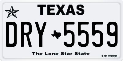 TX license plate DRY5559