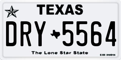 TX license plate DRY5564