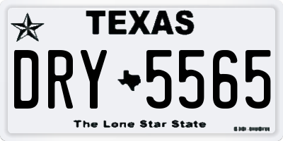 TX license plate DRY5565
