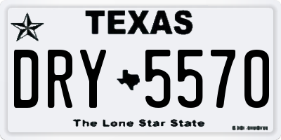 TX license plate DRY5570