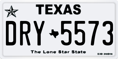 TX license plate DRY5573