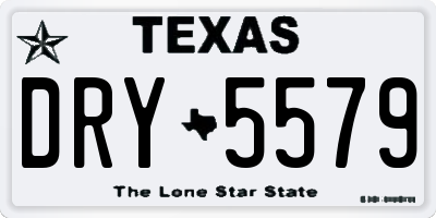 TX license plate DRY5579