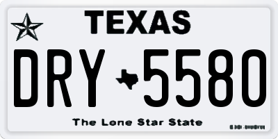 TX license plate DRY5580