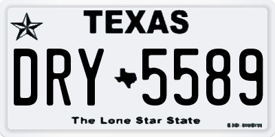 TX license plate DRY5589