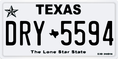 TX license plate DRY5594
