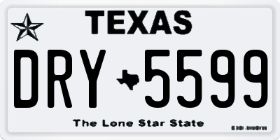 TX license plate DRY5599
