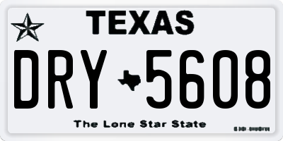 TX license plate DRY5608