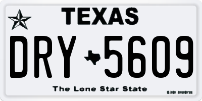 TX license plate DRY5609