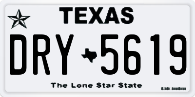 TX license plate DRY5619